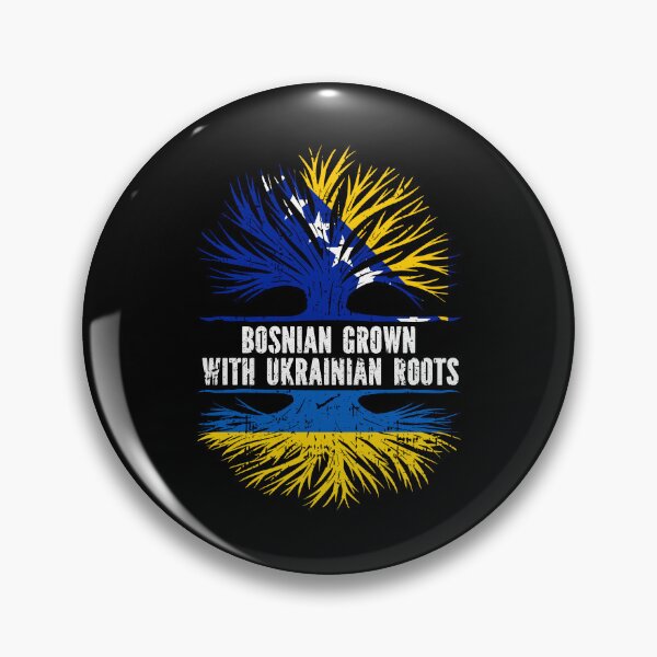Item preview, Bosnian Grown with Ukrainian Roots Flag designed and sold by CosmoKitsch.