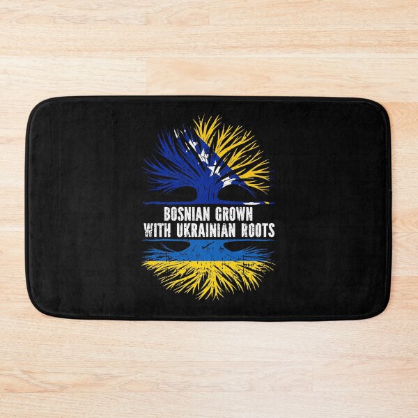 Item preview, Bosnian Grown with Ukrainian Roots Flag designed and sold by CosmoKitsch.