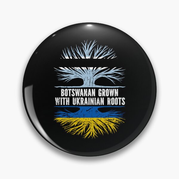 Item preview, Botswanan Grown with Ukrainian Roots Flag designed and sold by CosmoKitsch.