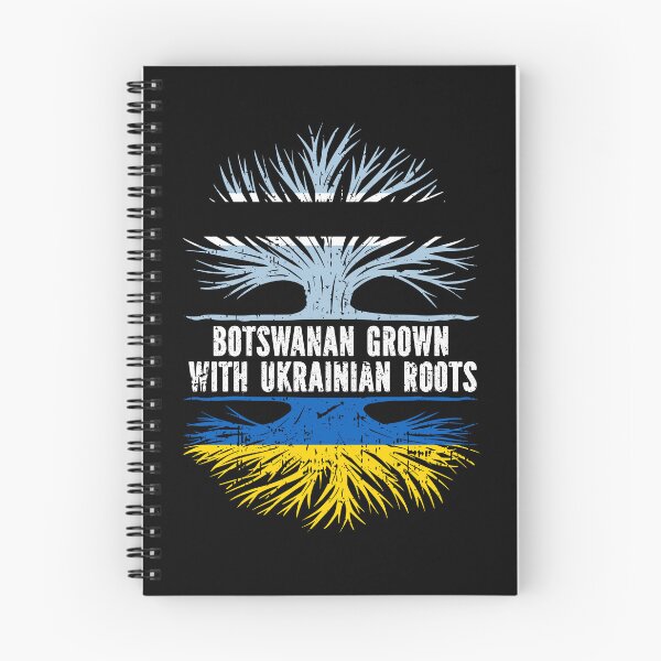 Item preview, Botswanan Grown with Ukrainian Roots Flag designed and sold by CosmoKitsch.