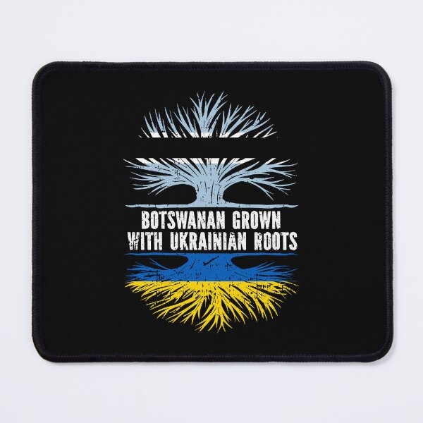 Item preview, Botswanan Grown with Ukrainian Roots Flag designed and sold by CosmoKitsch.