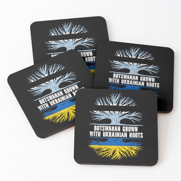 Item preview, Botswanan Grown with Ukrainian Roots Flag designed and sold by CosmoKitsch.