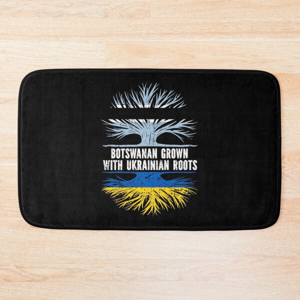 Item preview, Botswanan Grown with Ukrainian Roots Flag designed and sold by CosmoKitsch.