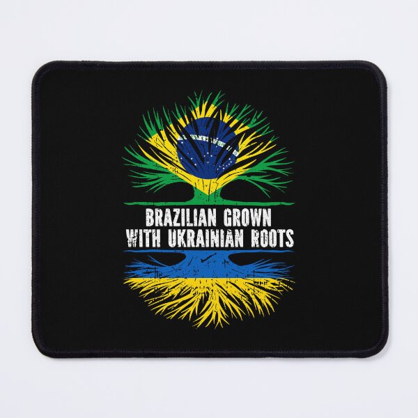 Item preview, Brazilian Grown with Ukrainian Roots Flag designed and sold by CosmoKitsch.
