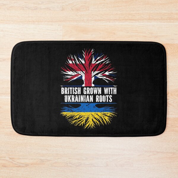 Item preview, British Grown with Ukrainian Roots UK Flag designed and sold by CosmoKitsch.