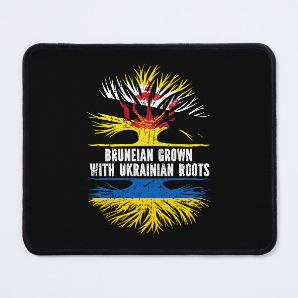 Item preview, Bruneian Grown with Ukrainian Roots Flag designed and sold by CosmoKitsch.