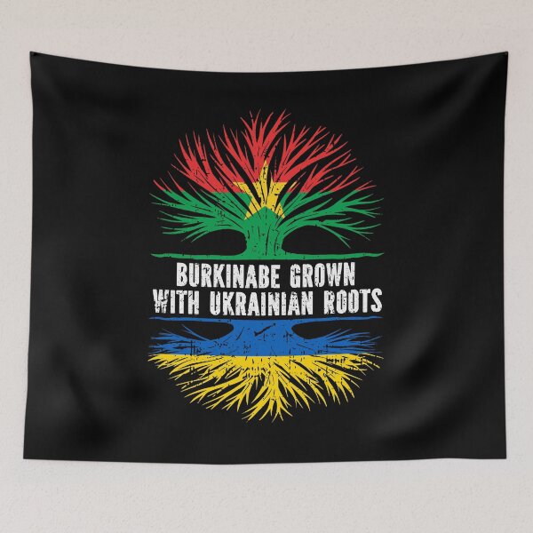 Item preview, Burkinabe Grown with Ukrainian Roots Flag designed and sold by CosmoKitsch.
