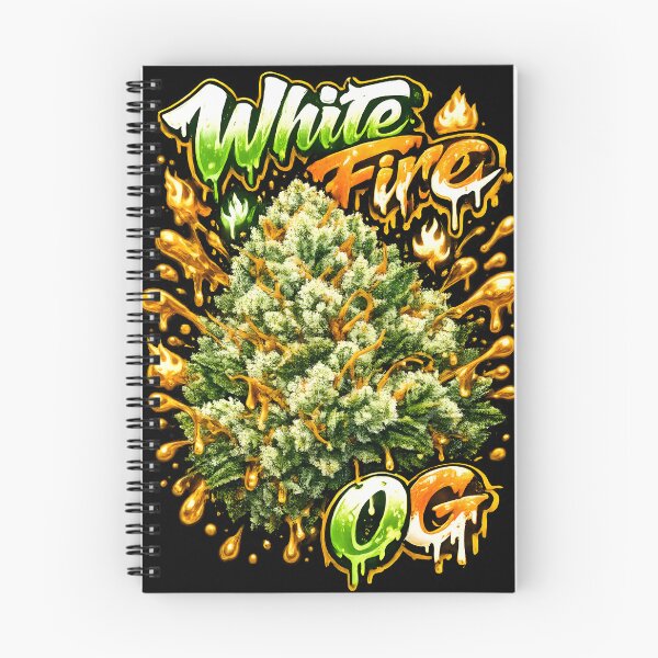 Item preview, White Fire OG Graffiti Print | Earthy Resiny Hybrid Strain Typography | Potent Relaxing 420 designed and sold by WAUZ.