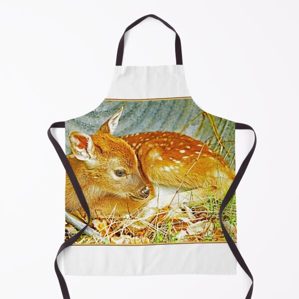 Item preview, Newborn Fawn Takes Shelter in an Old, Discarded Washtub designed and sold by AMacGPhilly.