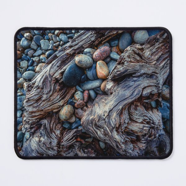 Item preview, Acadia National Park Driftwood and Sea Stones — Maine Coastal Texture Photography designed and sold by MDCCo.