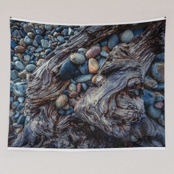 Item preview, Acadia National Park Driftwood and Sea Stones — Maine Coastal Texture Photography designed and sold by MDCCo.