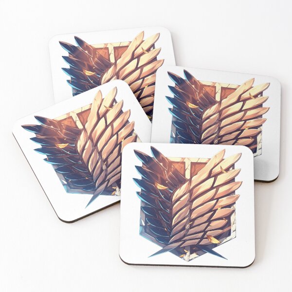 Item preview, Attack on Titan Wings of Freedom Symbol Anime Dark Light Contrast AOT Logo Design designed and sold by Aedition.