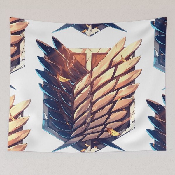 Item preview, Attack on Titan Wings of Freedom Symbol Anime Dark Light Contrast AOT Logo Design designed and sold by Aedition.