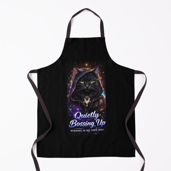 Item preview, Quietly Bossing Up Cat Design | Introvert Boss Aesthetic | Silent Success Quote | Black Cat Motivation | Empowered Woman Gift designed and sold by sumodesign.
