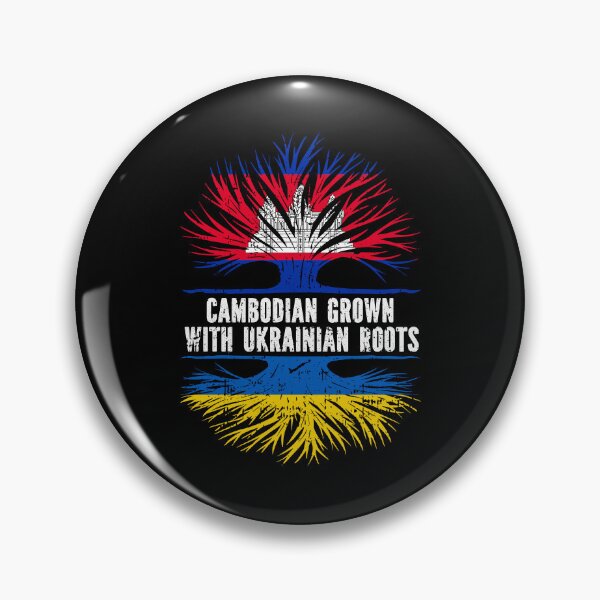 Item preview, Cambodian Grown with Ukrainian Roots Flag designed and sold by CosmoKitsch.