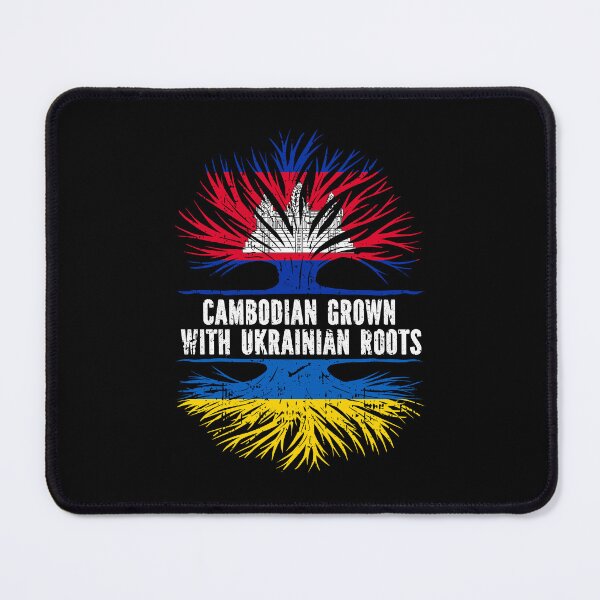 Item preview, Cambodian Grown with Ukrainian Roots Flag designed and sold by CosmoKitsch.