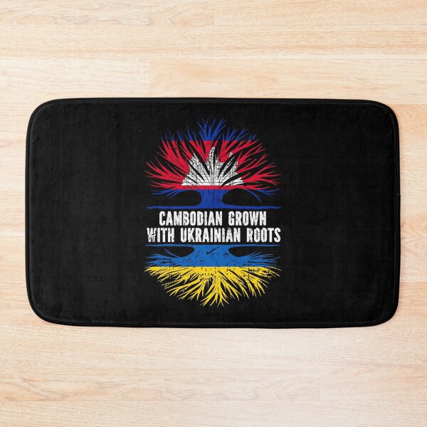 Item preview, Cambodian Grown with Ukrainian Roots Flag designed and sold by CosmoKitsch.