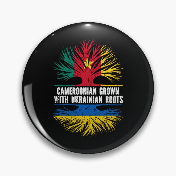 Item preview, Cameroonian Grown with Ukrainian Roots Flag designed and sold by CosmoKitsch.