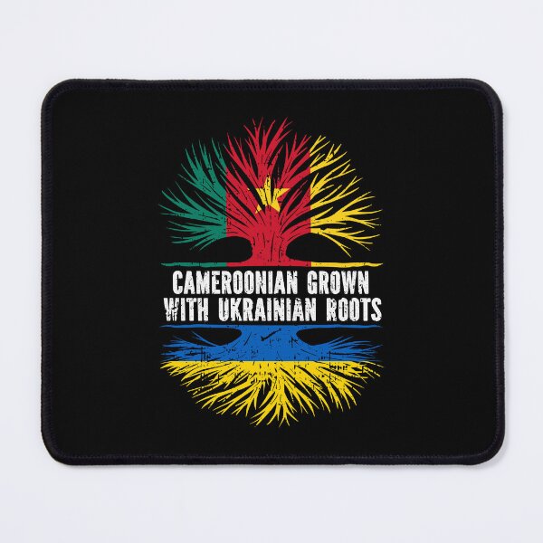 Item preview, Cameroonian Grown with Ukrainian Roots Flag designed and sold by CosmoKitsch.