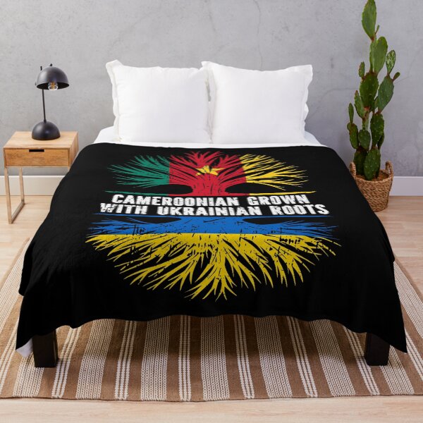 Item preview, Cameroonian Grown with Ukrainian Roots Flag designed and sold by CosmoKitsch.