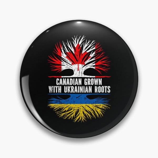 Item preview, Canadian Grown with Ukrainian Roots Flag designed and sold by CosmoKitsch.