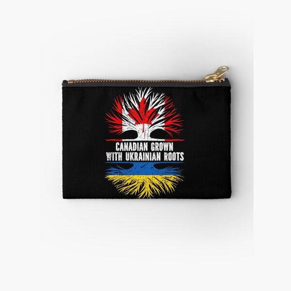 Item preview, Canadian Grown with Ukrainian Roots Flag designed and sold by CosmoKitsch.