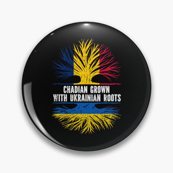 Item preview, Chadian Grown with Ukrainian Roots Flag designed and sold by CosmoKitsch.