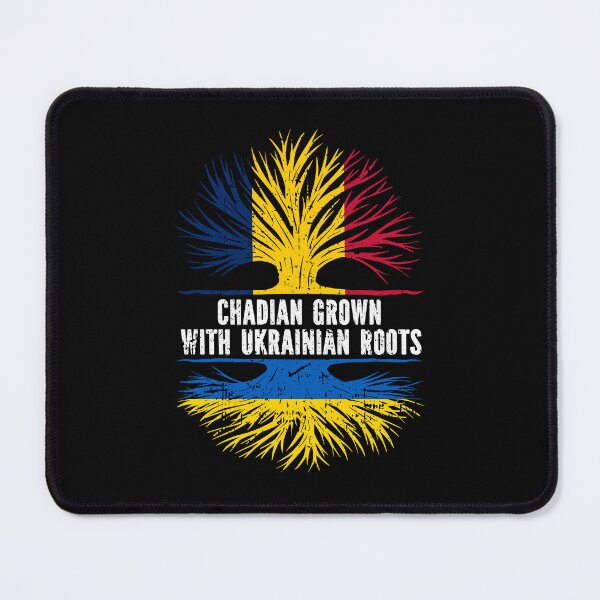 Item preview, Chadian Grown with Ukrainian Roots Flag designed and sold by CosmoKitsch.