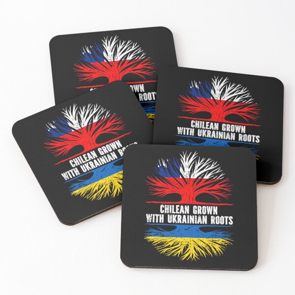 Item preview, Chilean Grown with Ukrainian Roots Flag designed and sold by CosmoKitsch.