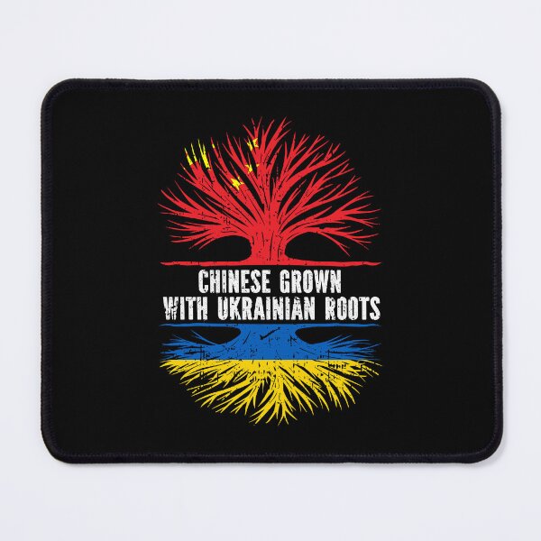 Item preview, Chinese Grown with Ukrainian Roots Flag designed and sold by CosmoKitsch.