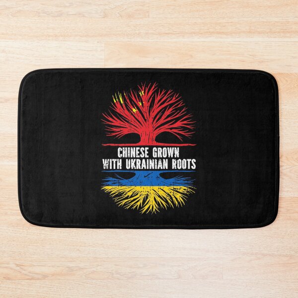 Item preview, Chinese Grown with Ukrainian Roots Flag designed and sold by CosmoKitsch.