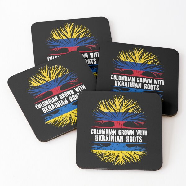 Item preview, Colombian Grown with Ukrainian Roots Flag designed and sold by CosmoKitsch.