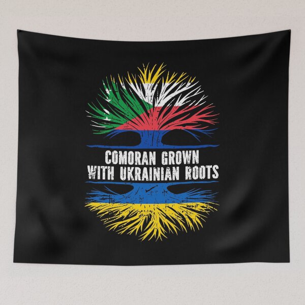 Item preview, Comoran Grown with Ukrainian Roots Flag designed and sold by CosmoKitsch.