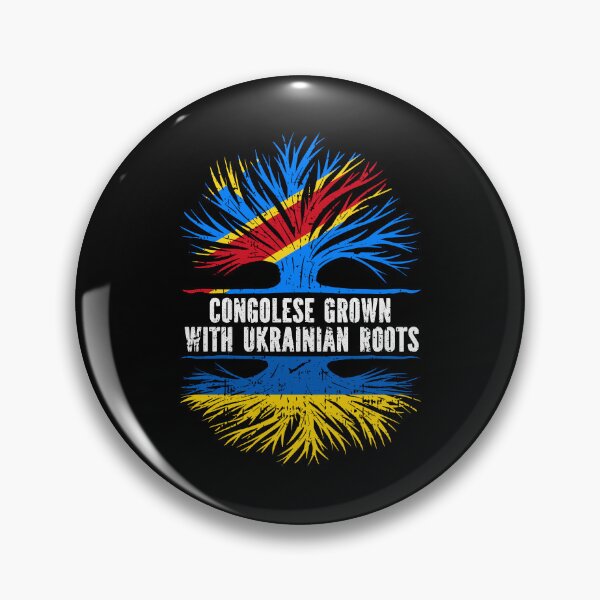 Item preview, Congolese Grown with Ukrainian Roots Flag designed and sold by CosmoKitsch.