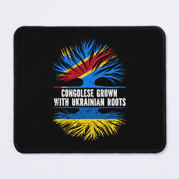 Item preview, Congolese Grown with Ukrainian Roots Flag designed and sold by CosmoKitsch.