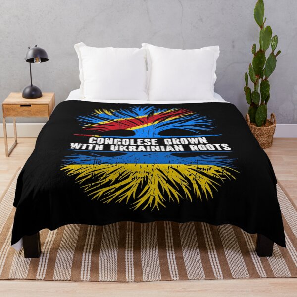 Item preview, Congolese Grown with Ukrainian Roots Flag designed and sold by CosmoKitsch.