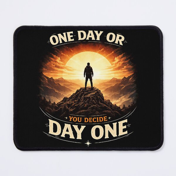 Item preview, One Day Or Day One You Decide Sunset Motivation Minimal Streetwear Design designed and sold by apex.vibe.