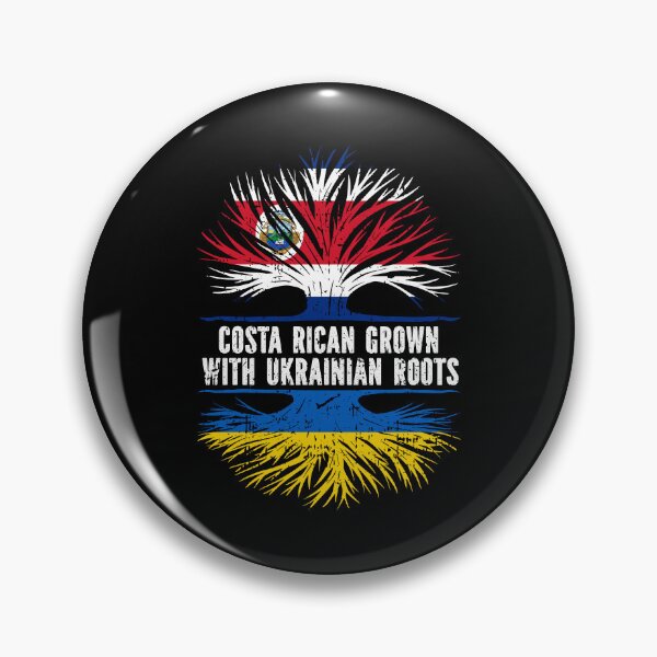 Item preview, Costa Rican Grown with Ukrainian Roots Flag designed and sold by CosmoKitsch.
