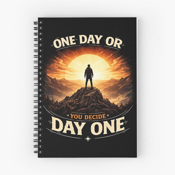 Item preview, One Day Or Day One You Decide Sunset Motivation Minimal Streetwear Design designed and sold by apex.vibe.