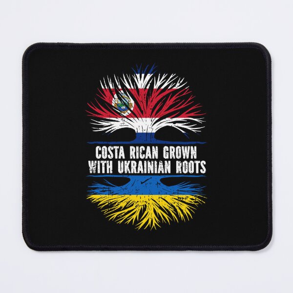 Item preview, Costa Rican Grown with Ukrainian Roots Flag designed and sold by CosmoKitsch.