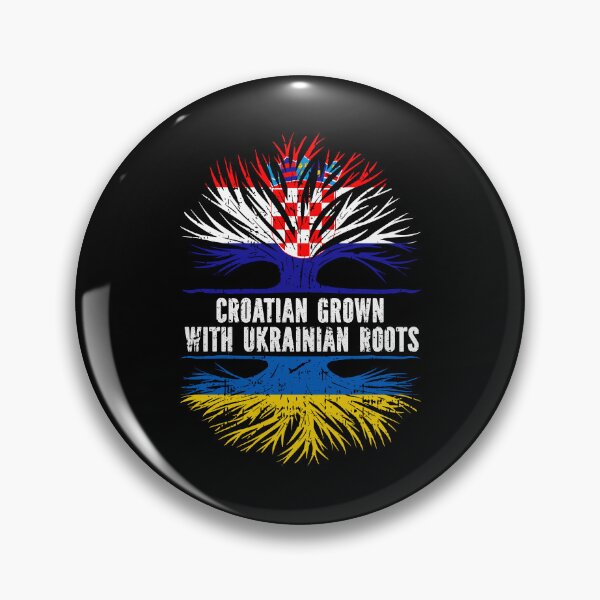 Item preview, Croatian Grown with Ukrainian Roots Flag designed and sold by CosmoKitsch.