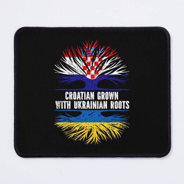 Item preview, Croatian Grown with Ukrainian Roots Flag designed and sold by CosmoKitsch.