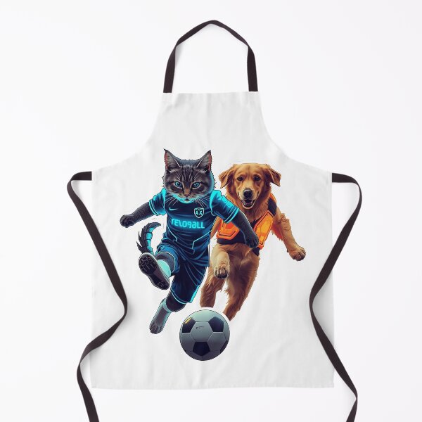 Item preview, Cyberpunk Cat and Dog Playing Future Soccer designed and sold by Quotable Gear.