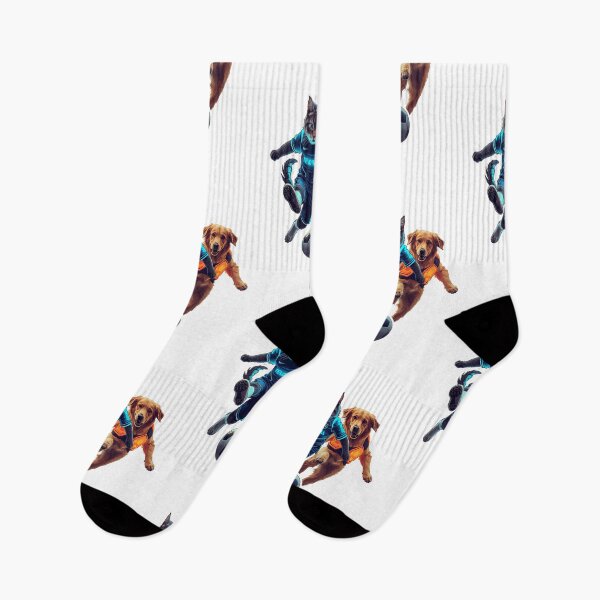 Item preview, Cyberpunk Cat and Dog Playing Future Soccer designed and sold by Quotable Gear.
