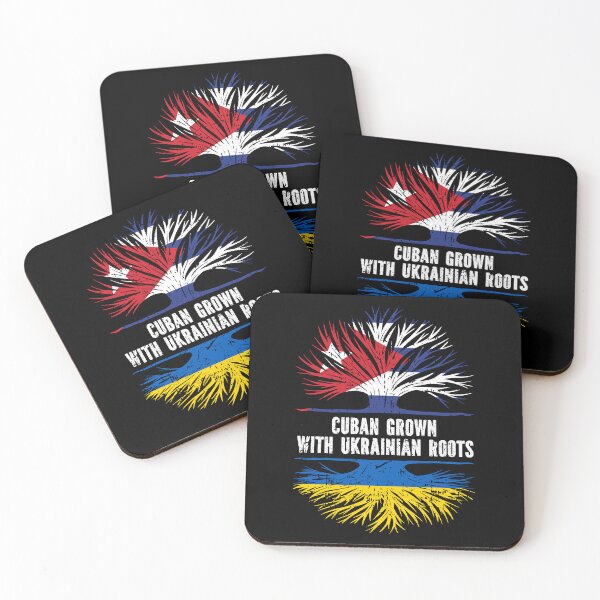 Item preview, Cuban Grown with Ukrainian Roots Flag designed and sold by CosmoKitsch.