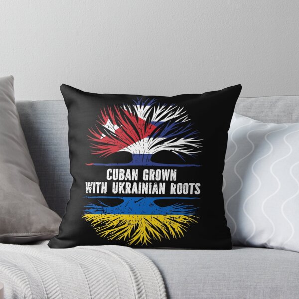 Item preview, Cuban Grown with Ukrainian Roots Flag designed and sold by CosmoKitsch.
