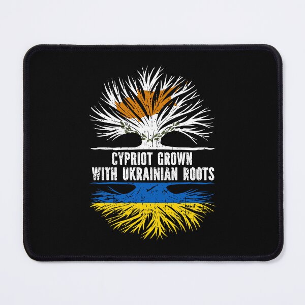Item preview, Cypriot Grown with Ukrainian Roots Flag designed and sold by CosmoKitsch.