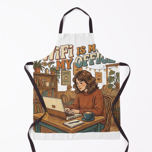 Item preview, WiFi Is My Office Freelancer Laptop Cozy Aesthetic Design designed and sold by urbinet.
