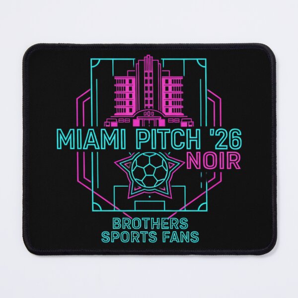 Item preview, Miami Pitch '26 Noir: Neon Art Deco Soccer Design designed and sold by FitEnvy.