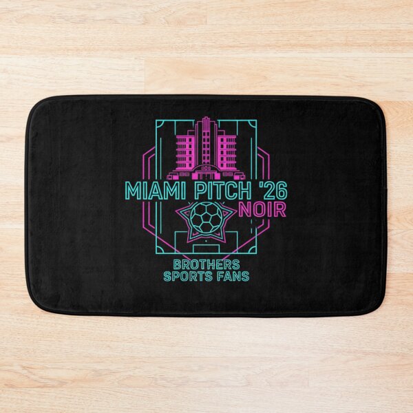 Item preview, Miami Pitch '26 Noir: Neon Art Deco Soccer Design designed and sold by FitEnvy.